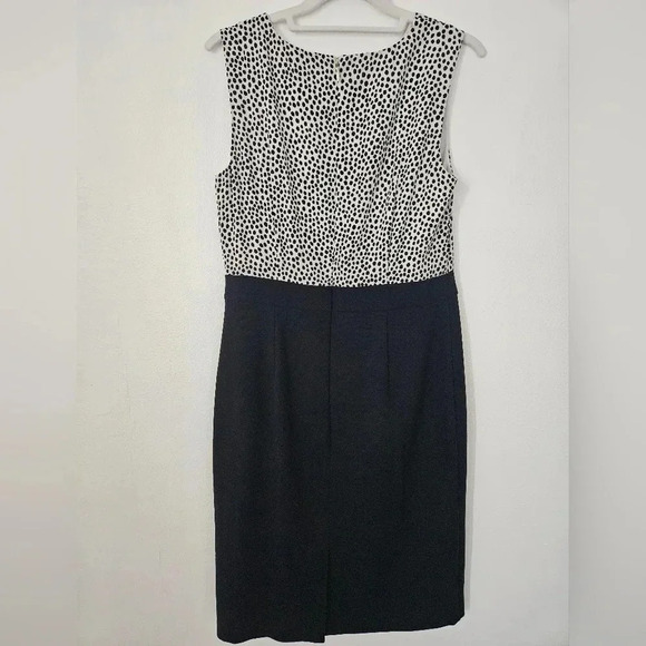 Talbots polka dot blouson pencil sheath‎ dress faux wrap size 6 - Picture 2 of 4